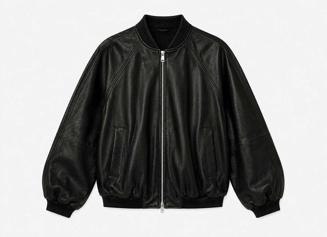 Bomber Leather Jacked - Black