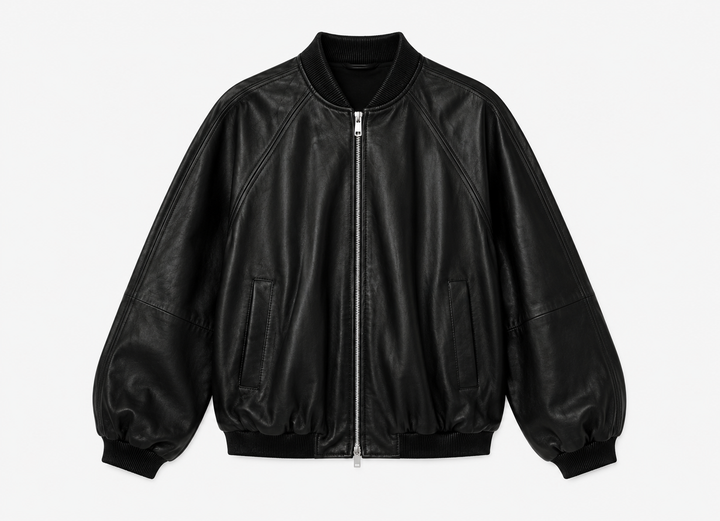 Bomber Leather Jacked - Black