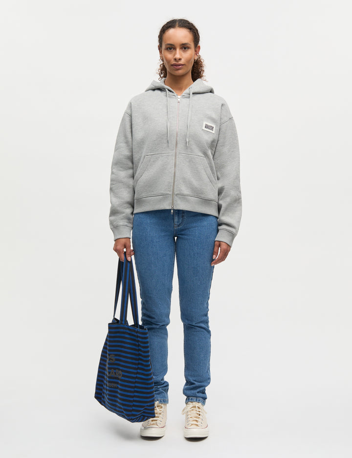 Standard Bobo Hood Sweatshirt, Grey Malange