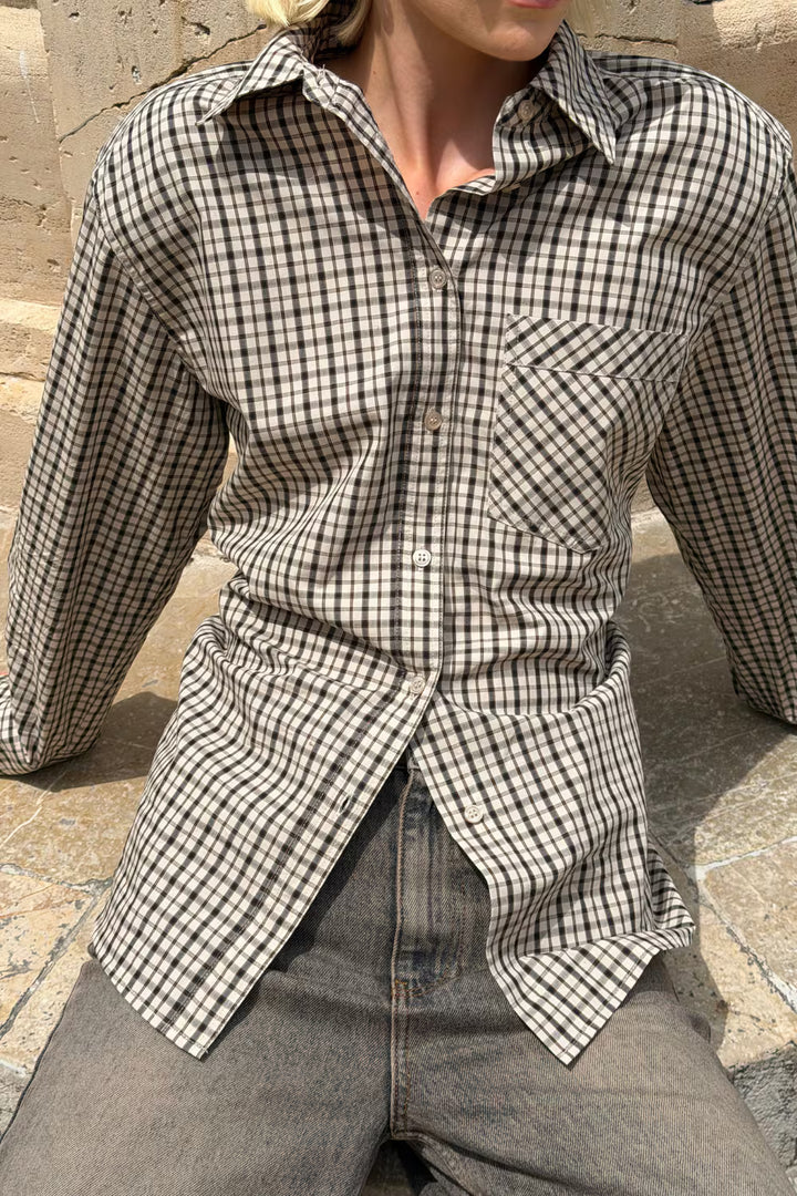 Juniella Shirt - Beige Check