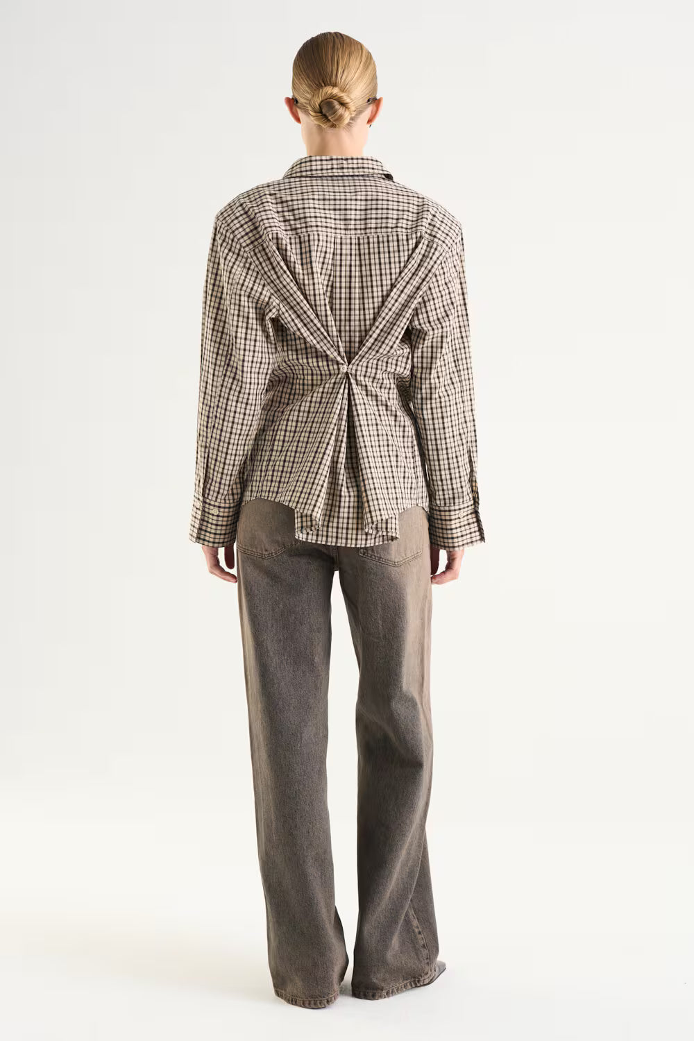 Juniella Shirt - Beige Check