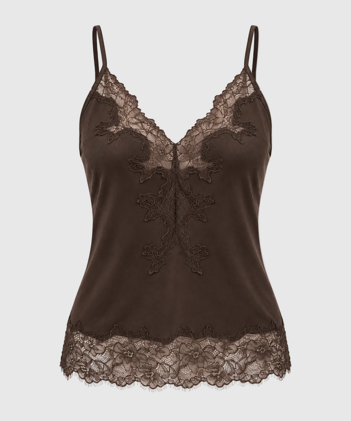 Silk Cami Romance - Umber Brown