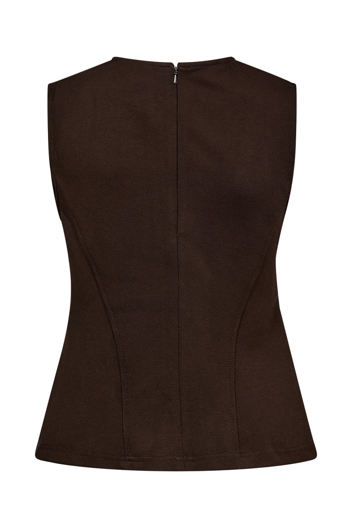 Lily Leather Drape Top - FORPÖNTUN