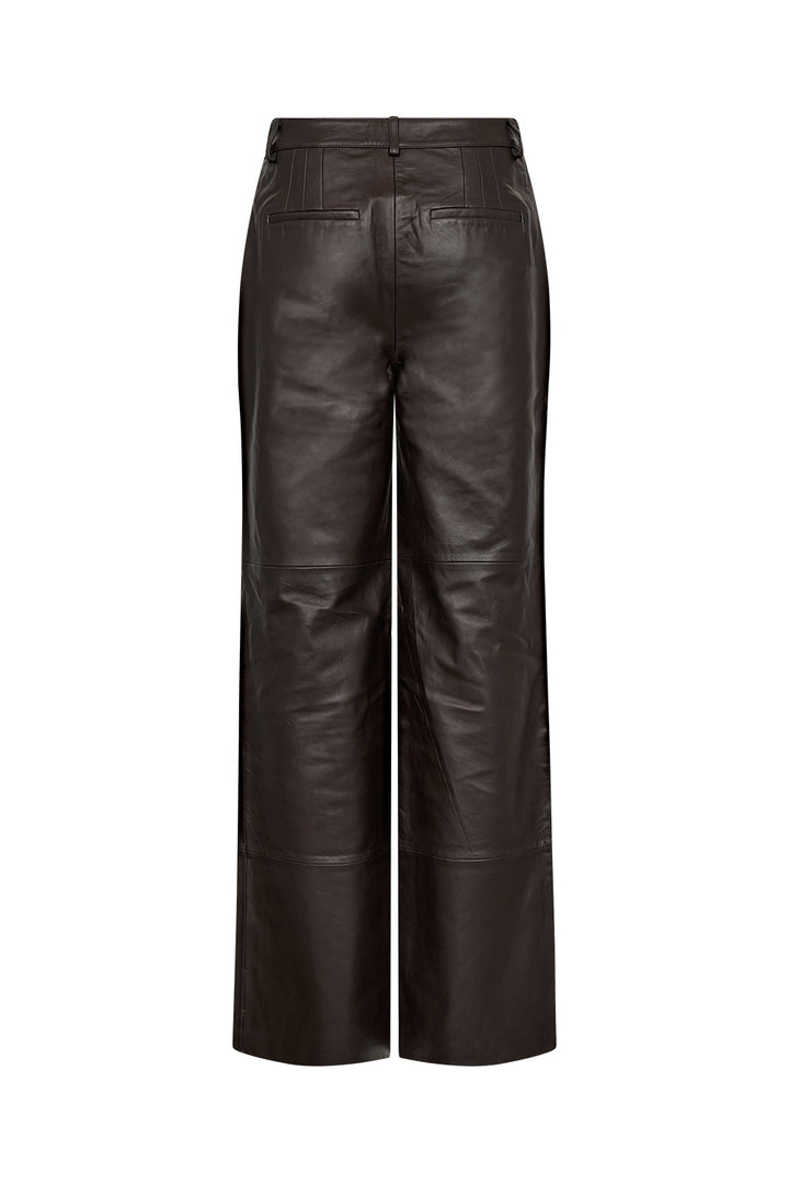Lily Leather Pant - Espresso Brown
