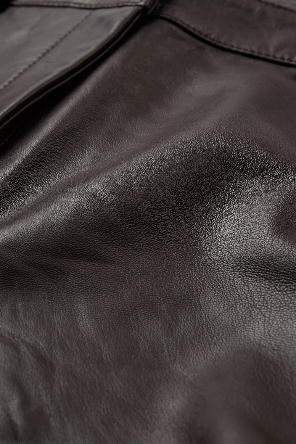Lily Leather Pant - Espresso Brown