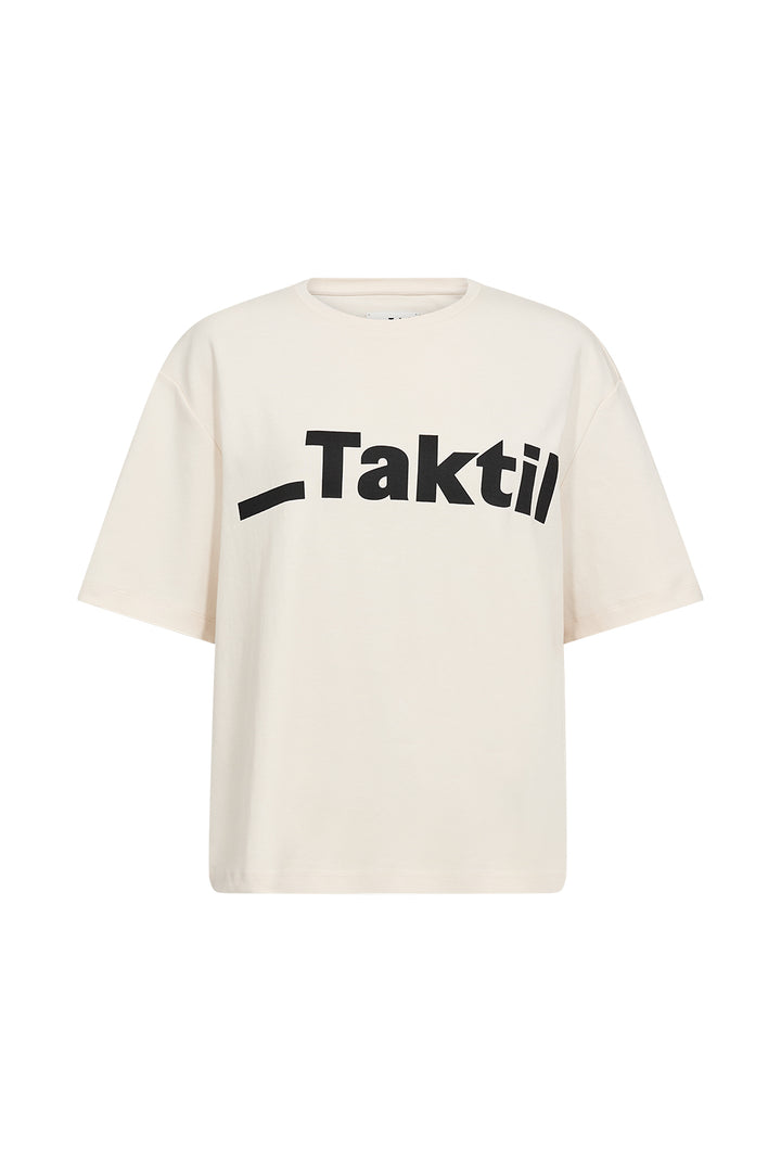 Taktil Logo T-shirt, Pearl White