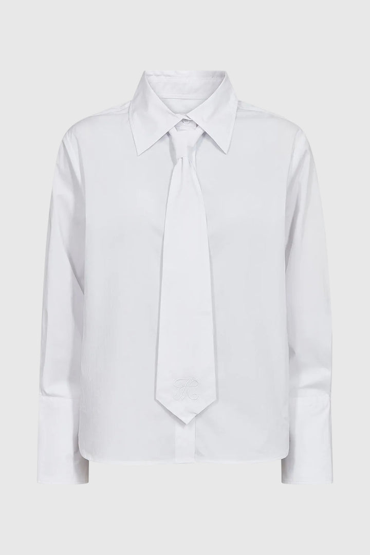 Ava Tie Shirt - White