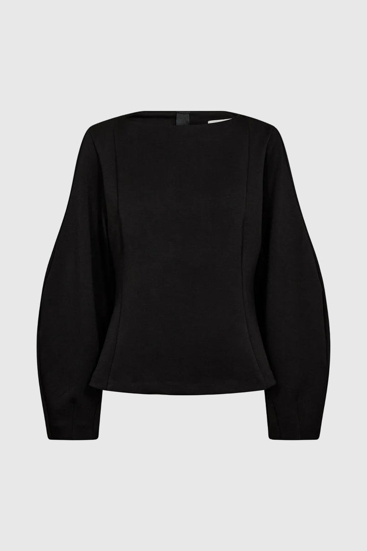 Avalon Fitted Blouse - Black