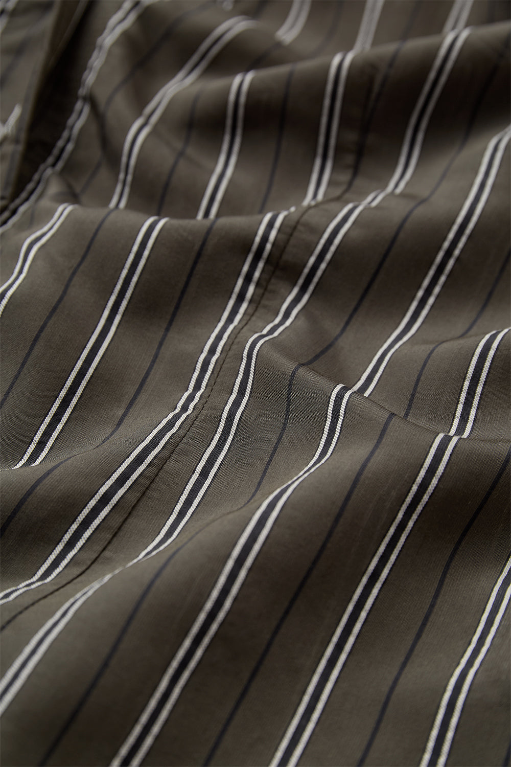 Gwen Scarf Shirt Stunning Stripe - Hunter Green