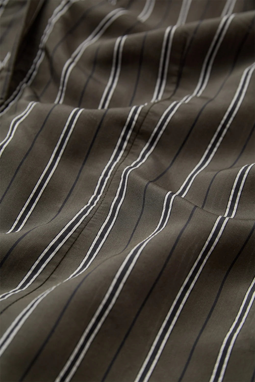 Gwen Scarf Shirt Stunning Stripe - Hunter Green