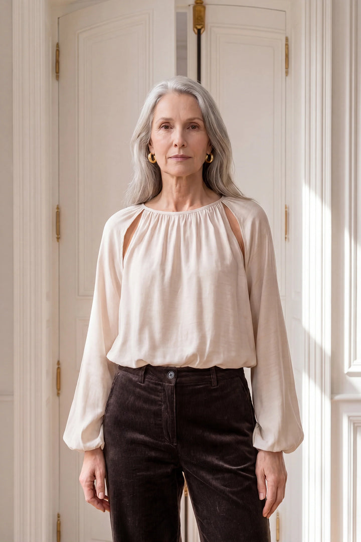 Lotus Blouse - Oyster White