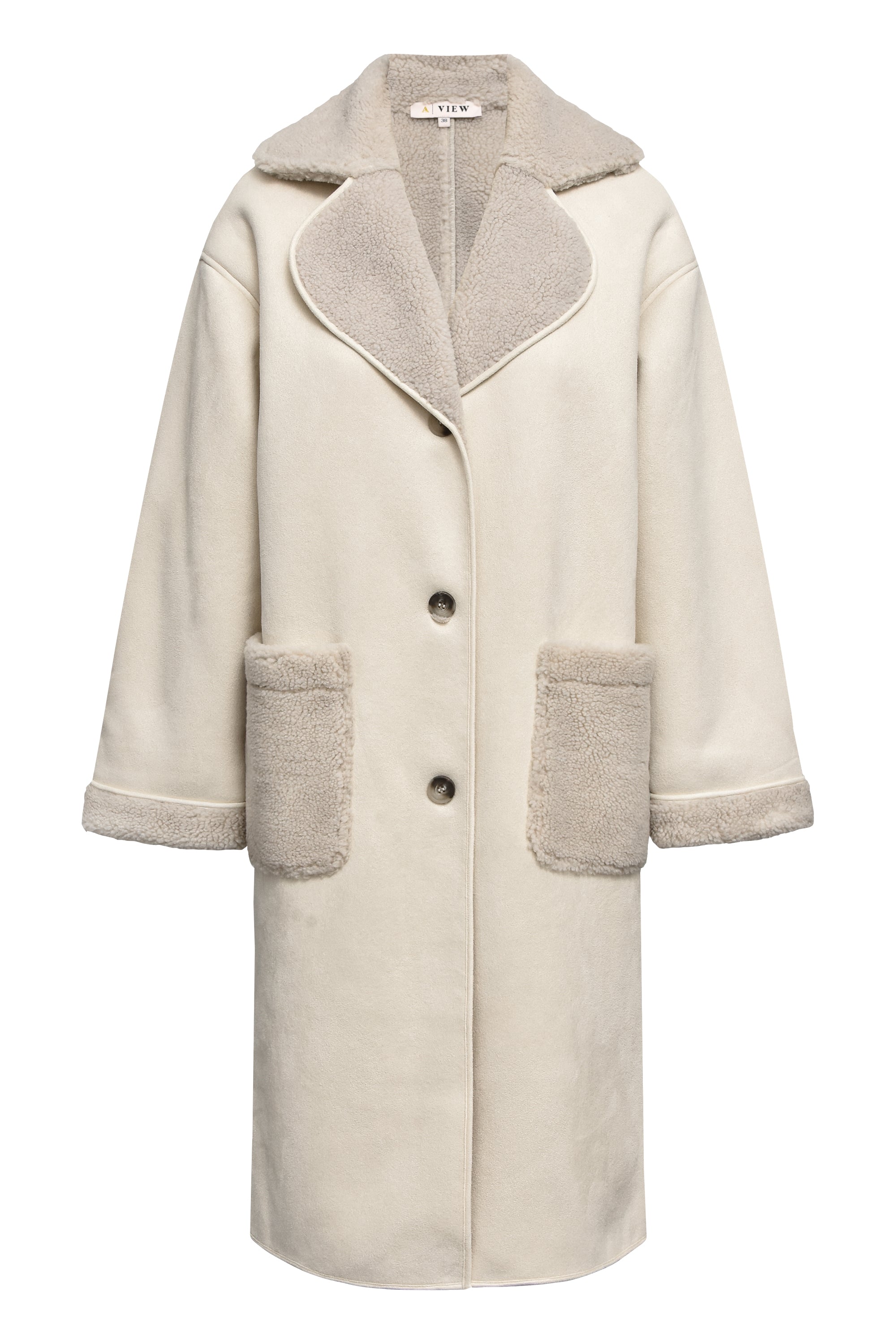 Uria Vegan Coat, Light Sand