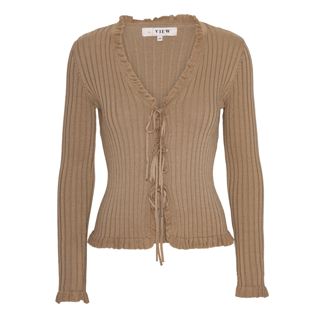 Fabian Tie Cardigan, Sand