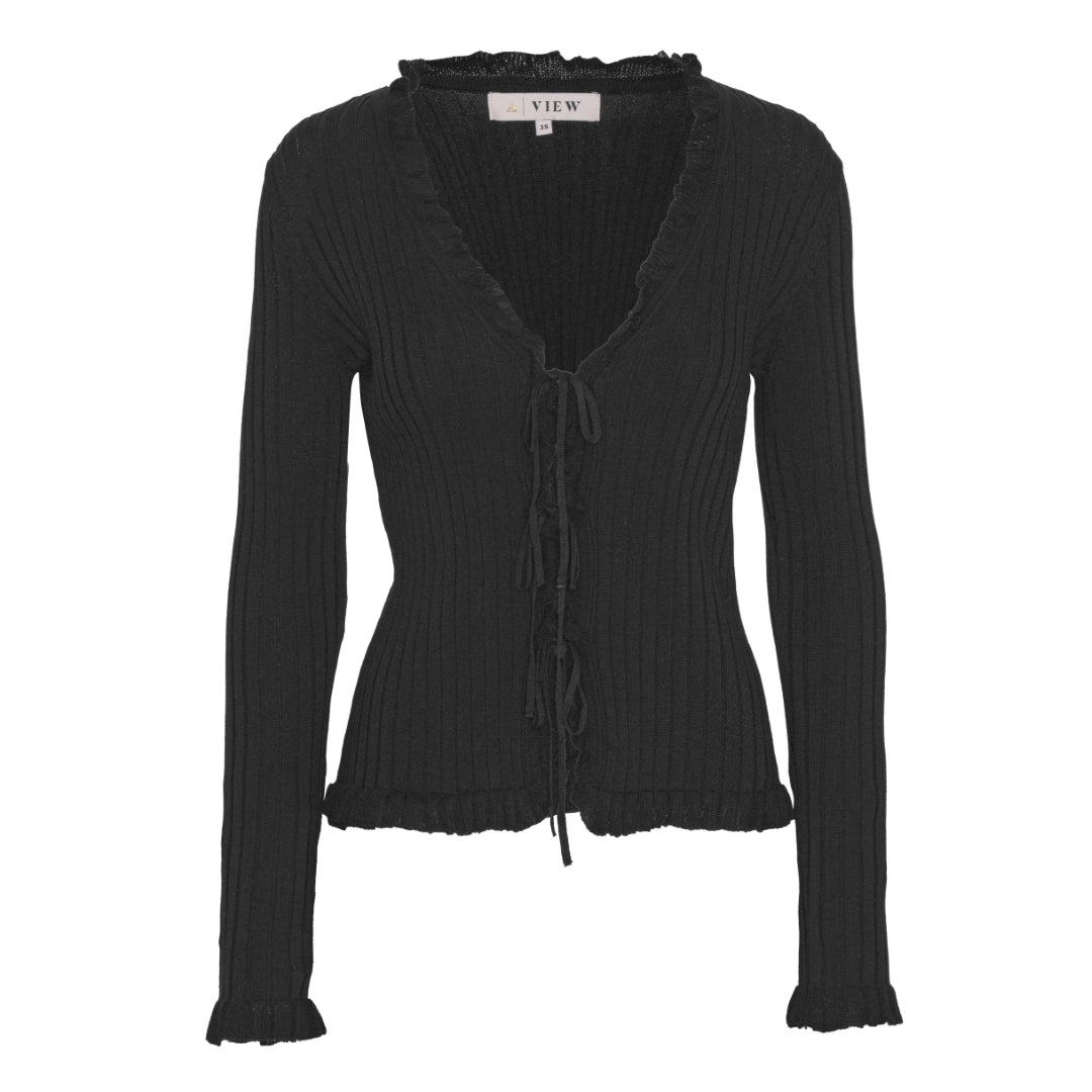 Fabian Tie Cardigan, Black