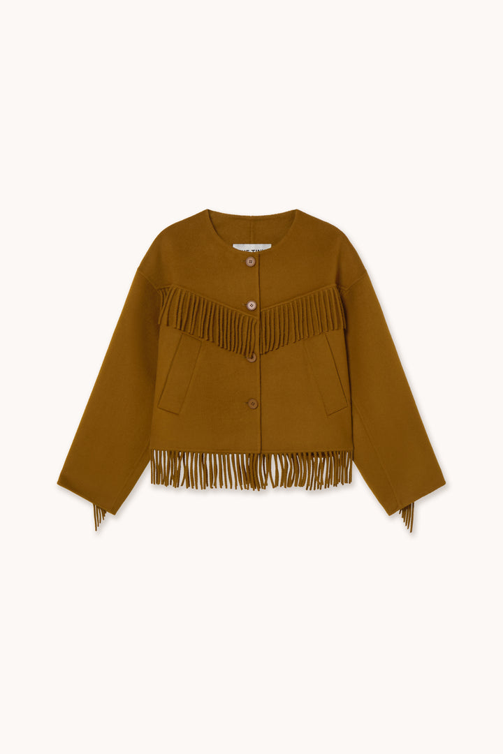 Frills Short Jkt - Bronze