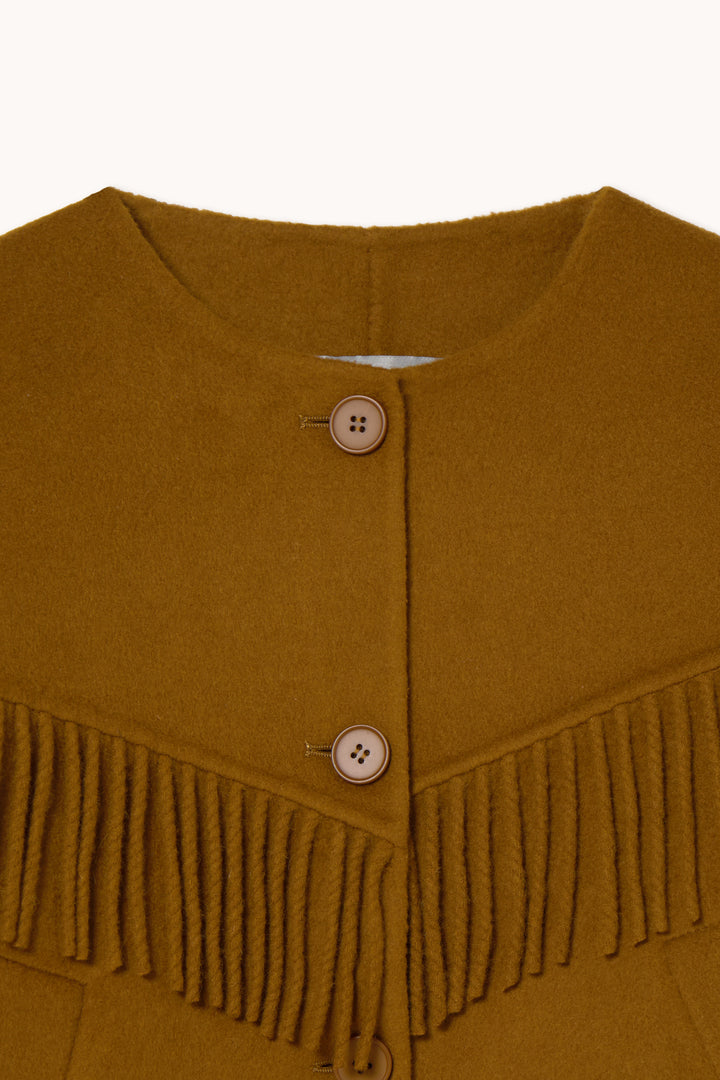 Frills Short Jkt - Bronze