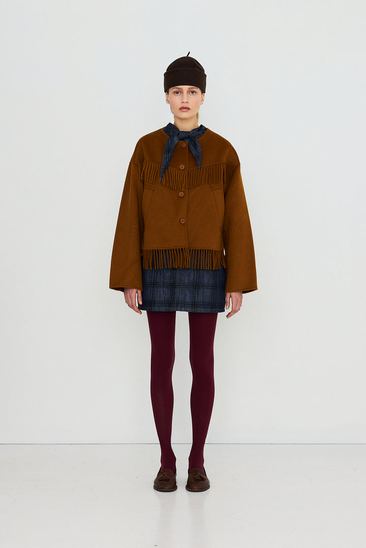 Check Mini Skirt - Blue