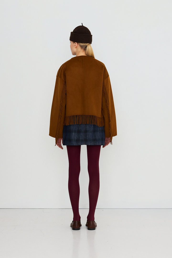 Frills Short Jkt - Bronze