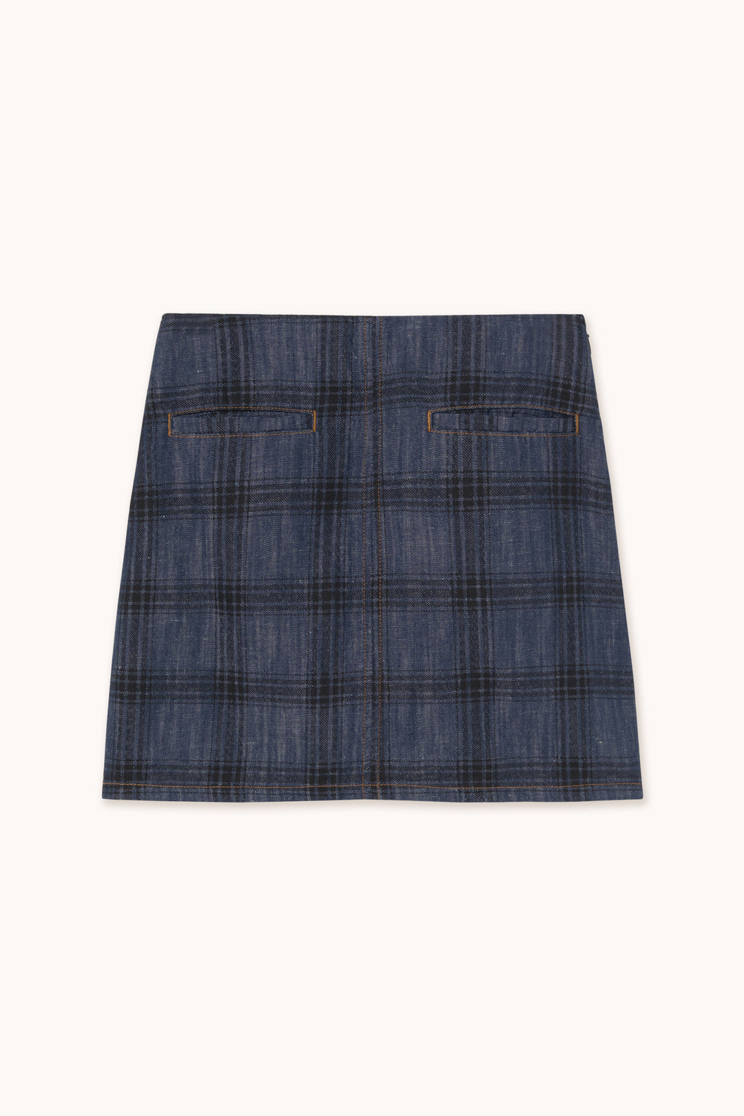 Check Mini Skirt - Blue