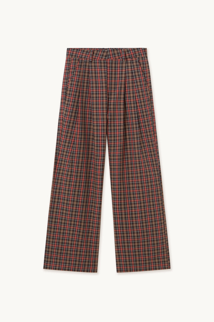 Check Pleated Trousers