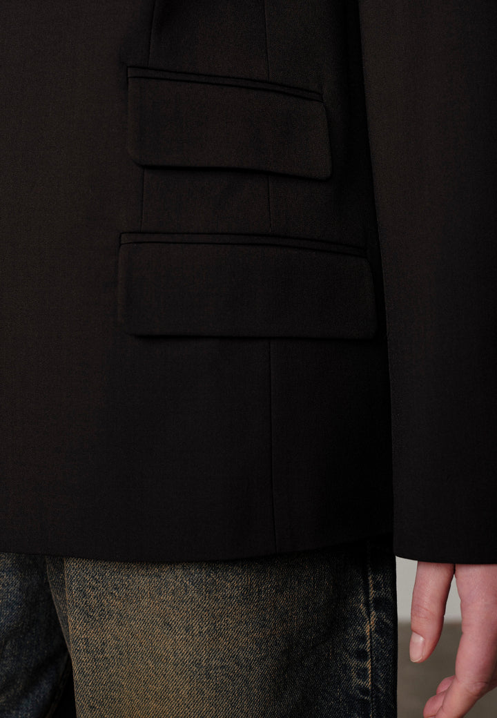 Amalfi Regular Blazer, Black
