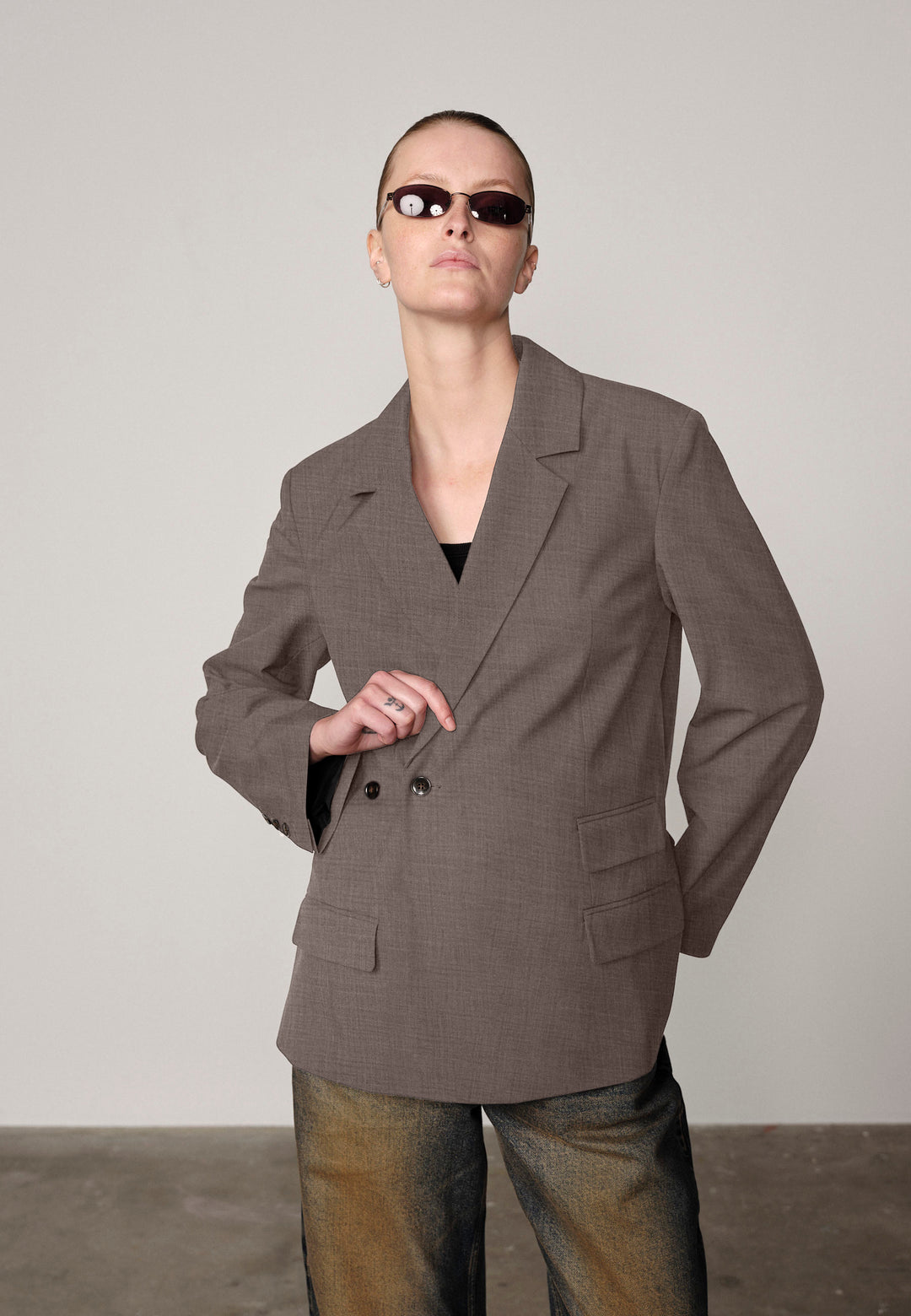 Amalfi Regular Blazer, Grey