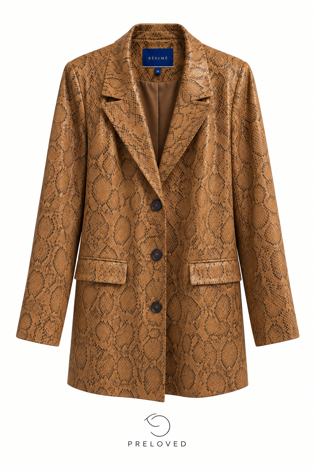 Pre-loved | Long Faux leather Jacket
