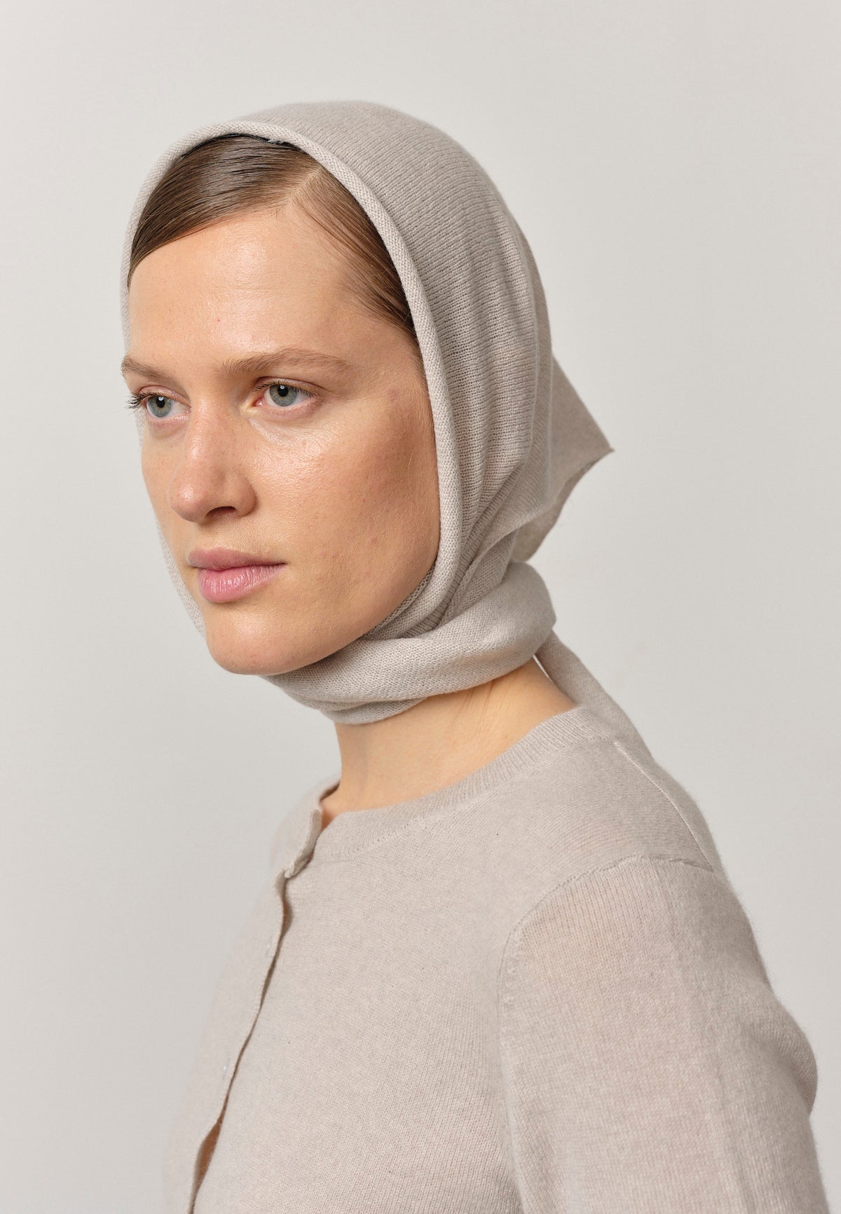 Beau Cashmere Scarf, Light Stone