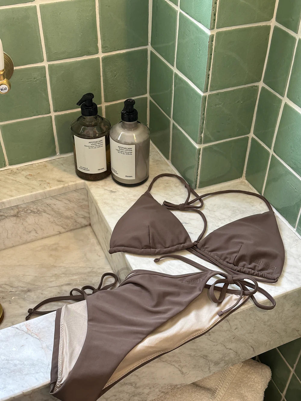 Bikini Top Triangle Bay, Walnut