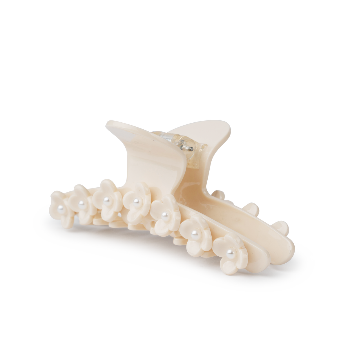 Flower Pearly Hair Grip, Off White