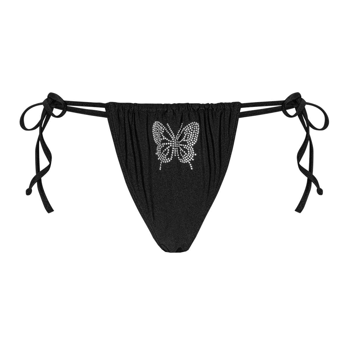 Butterfly Bikini Tanga Black