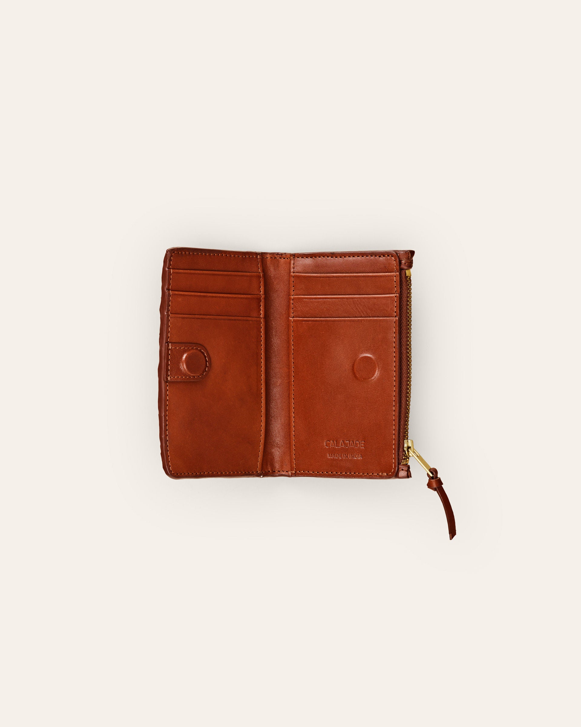 Caia Leather Wallet, Nutmeg