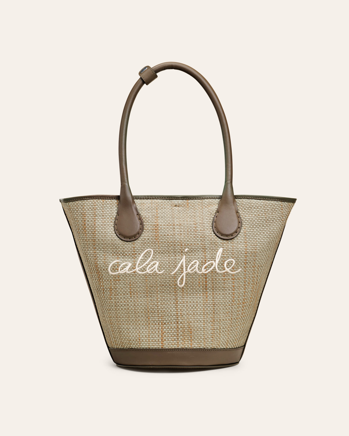 Sandhi Sage Raffia Leather Bag