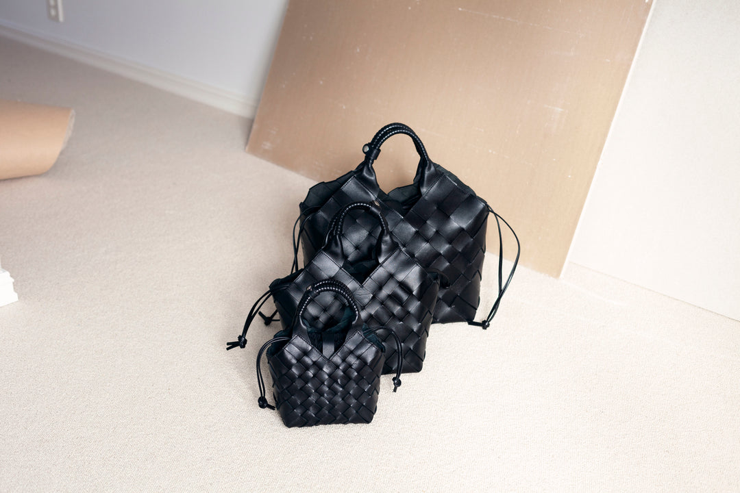 Misu Leather Bag Medium, Black