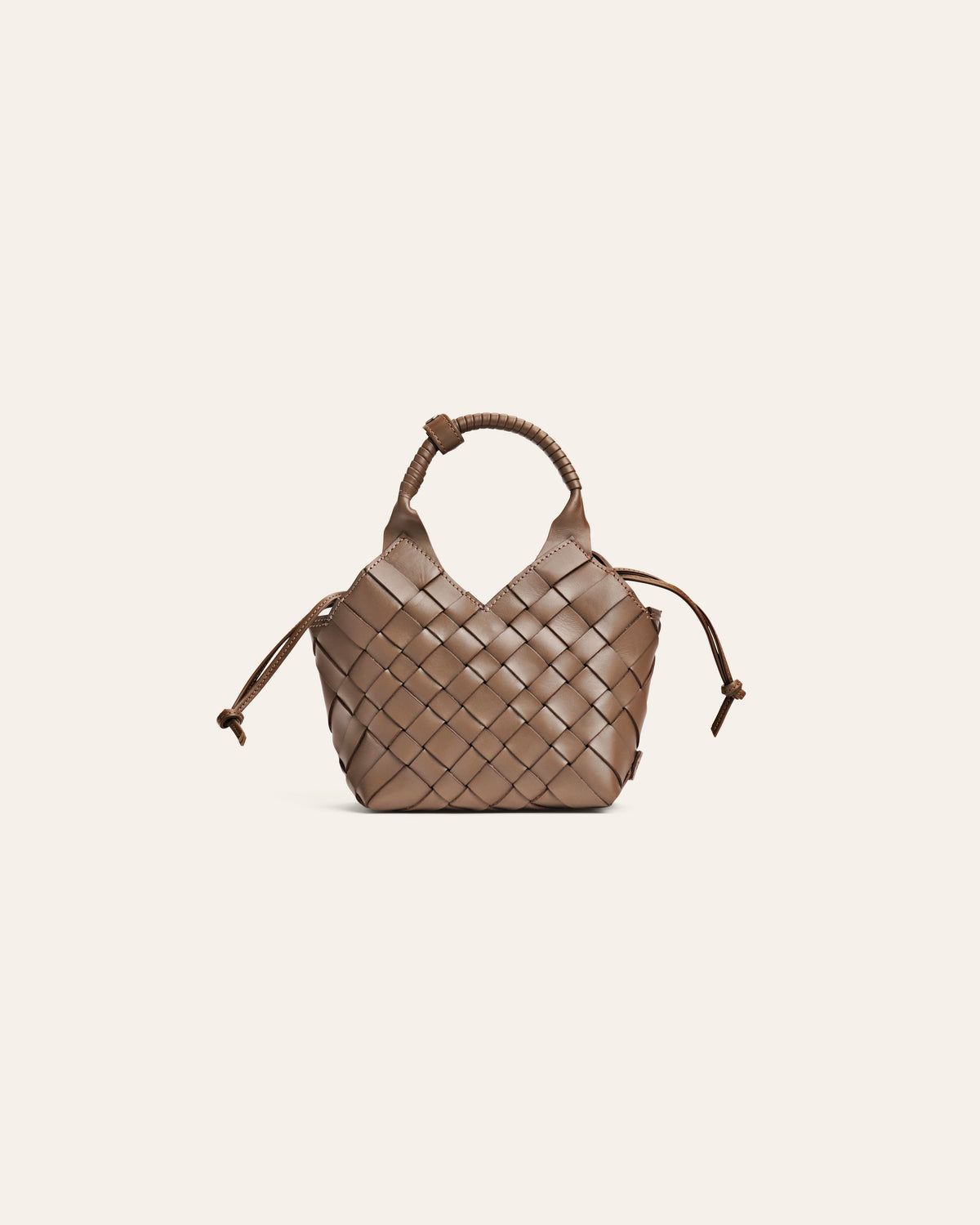Misu Leather Bag Mini, Taupe