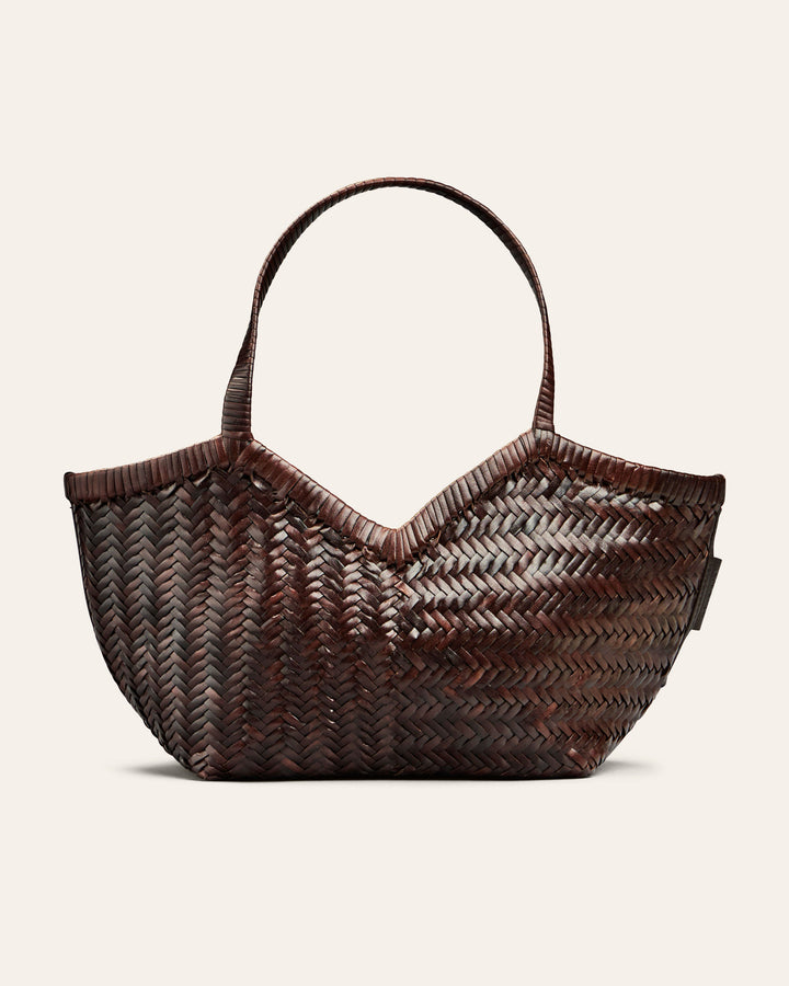 Humi Small Leather Bag, Umber