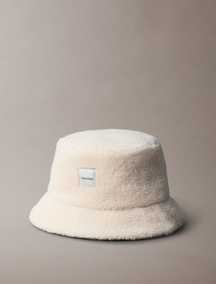 CK Buckle Bucket Hat, Chalk