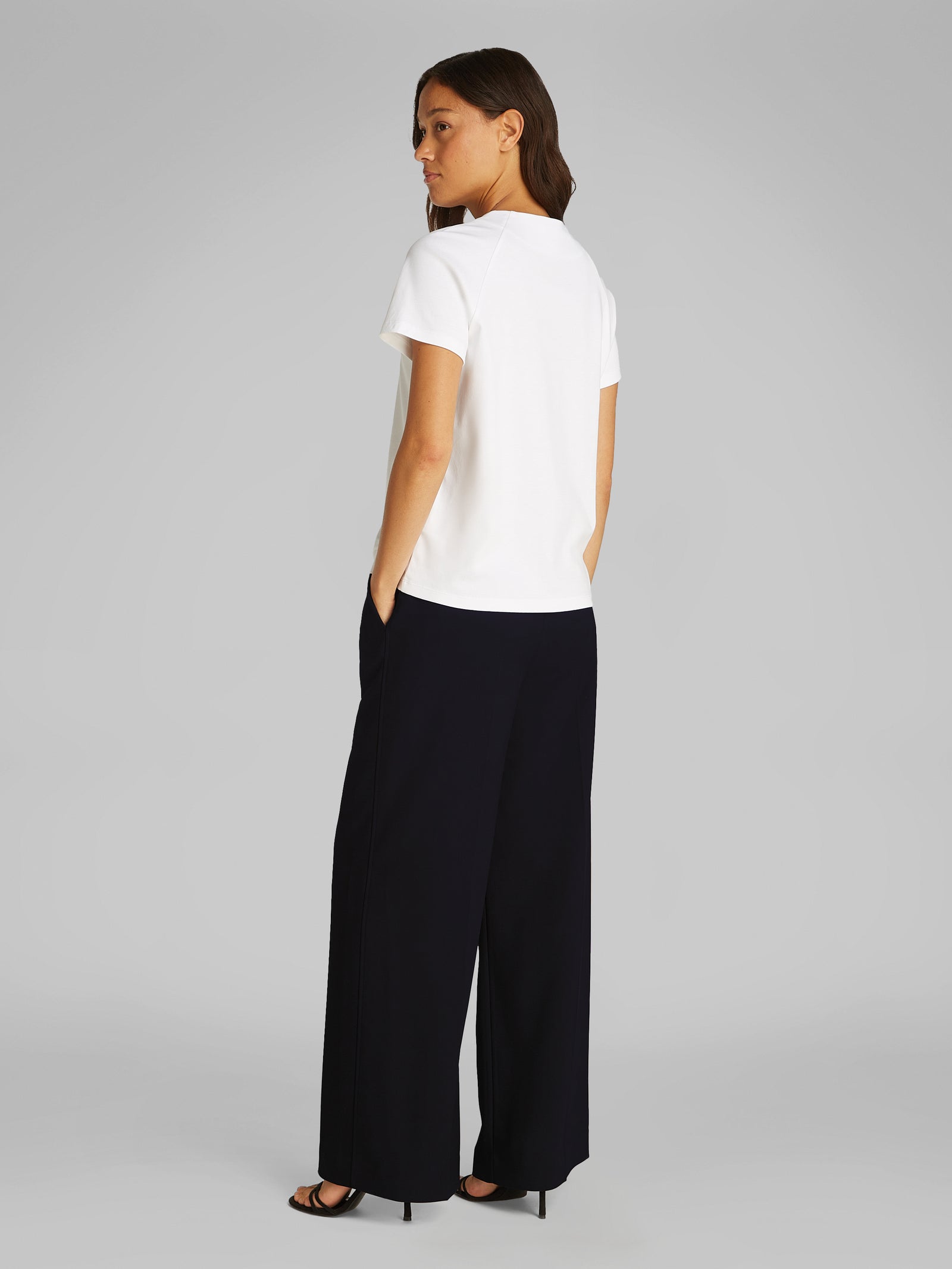 CK Travel Wide Leg Trousers, Black