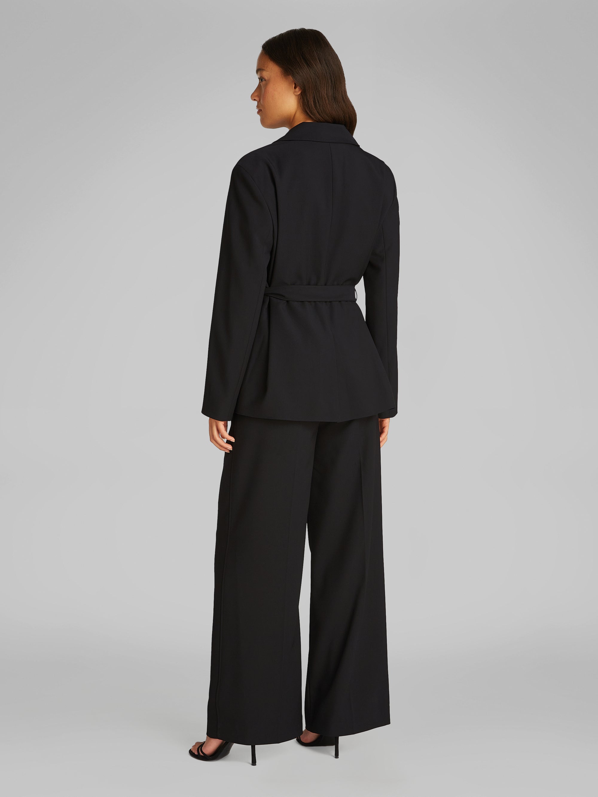 CK Travel Twill Belted Blazer, Black