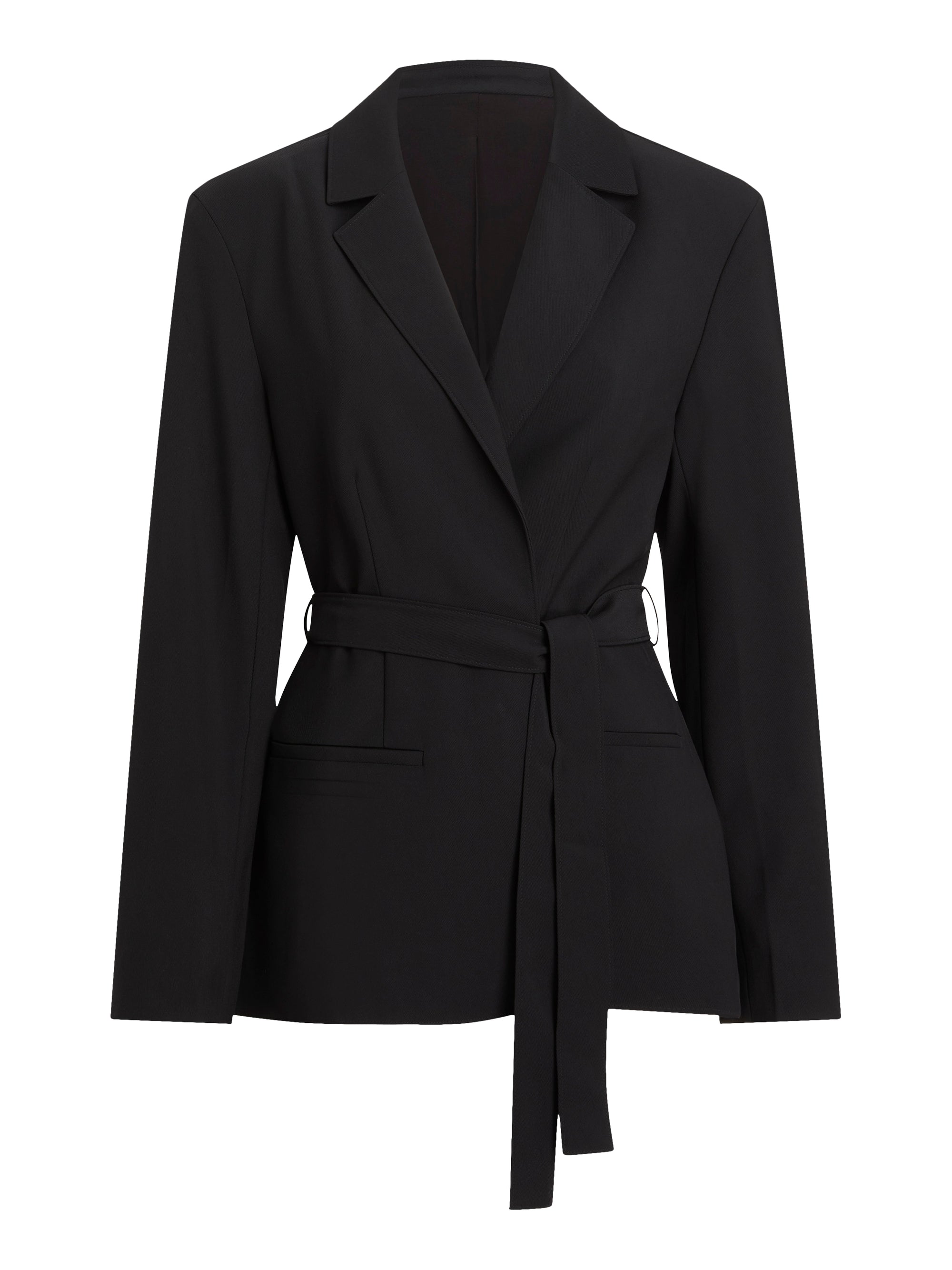 CK Travel Twill Belted Blazer, Black