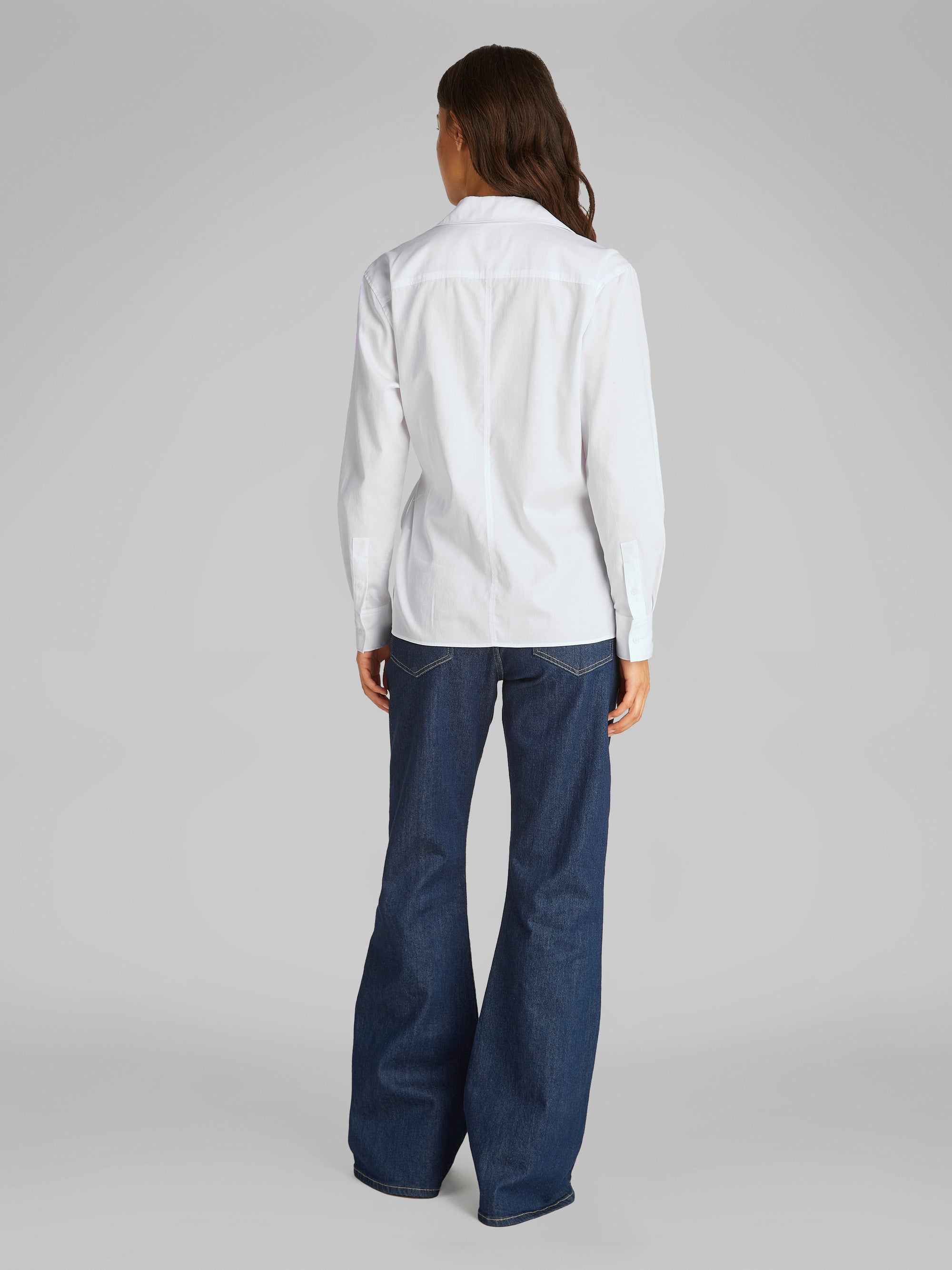 CK Soft Cotton Wrap Blouse