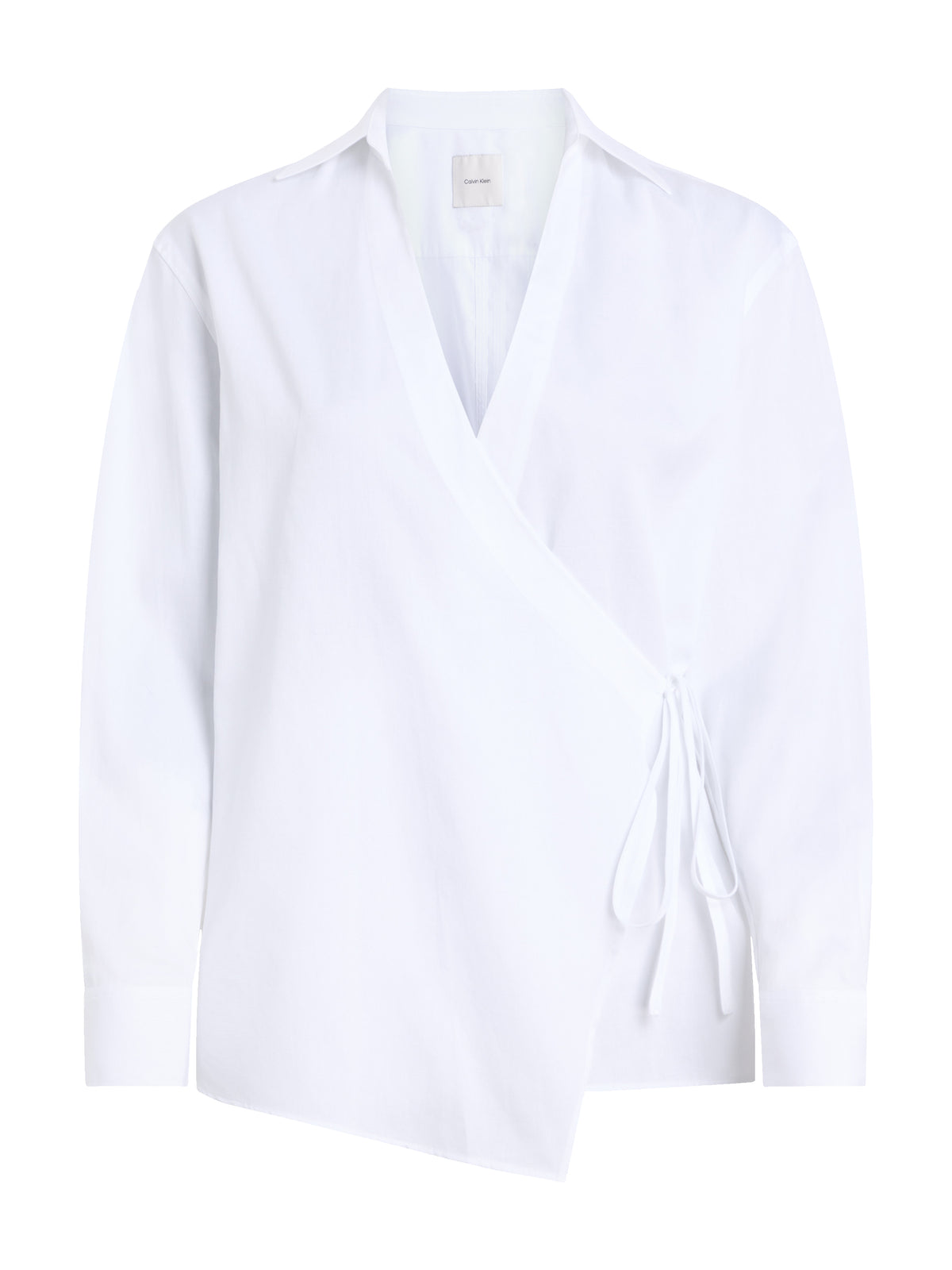 CK Soft Cotton Wrap Blouse