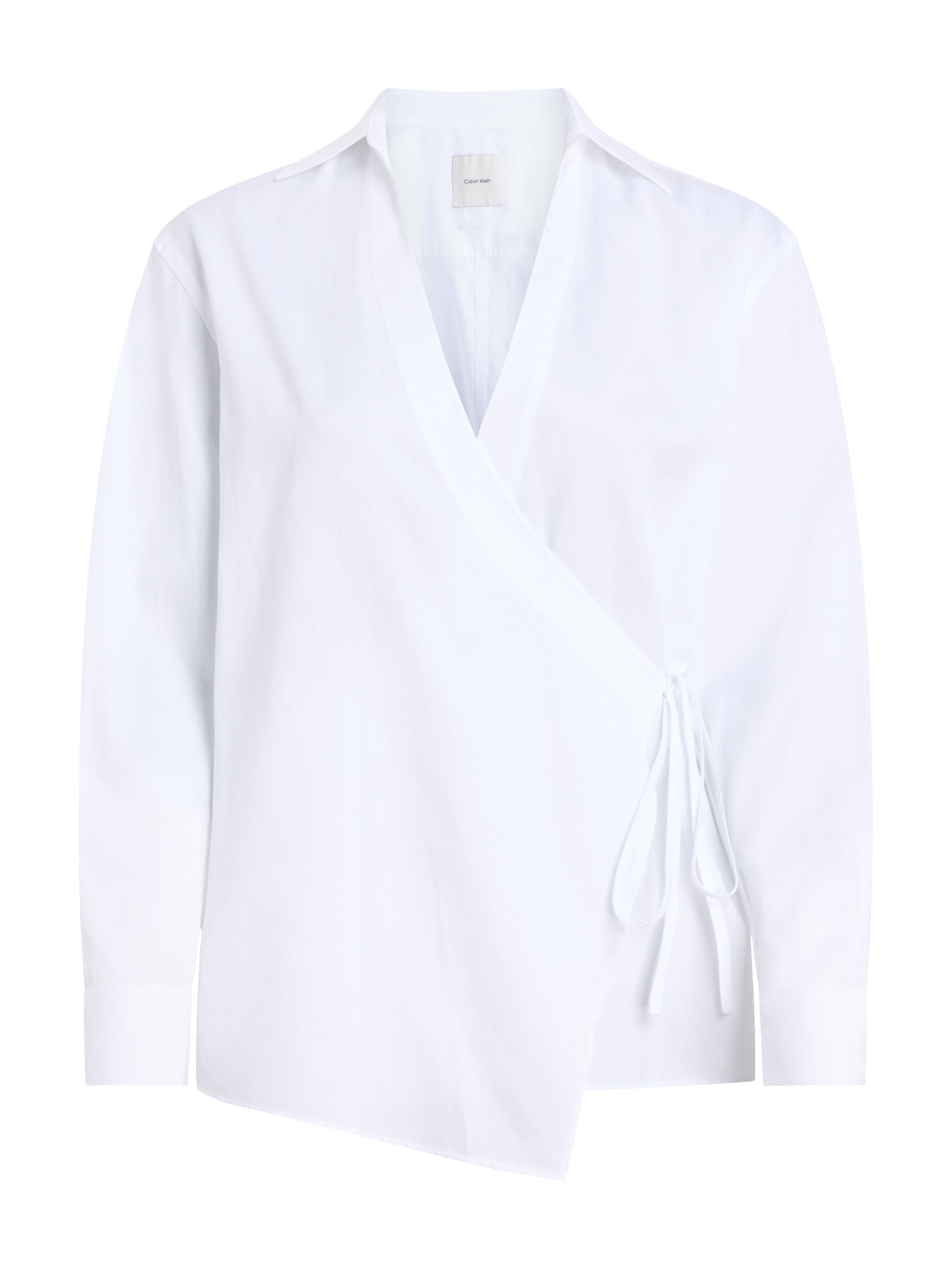 CK Soft Cotton Wrap Blouse