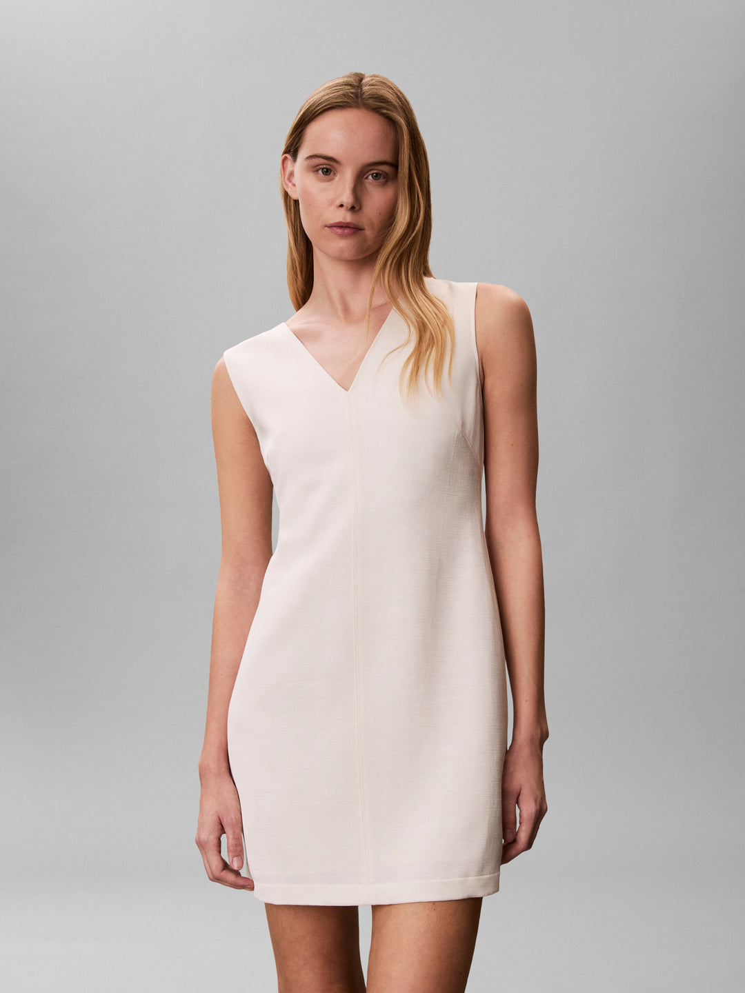 CK Textured Mini Dress, Tofu