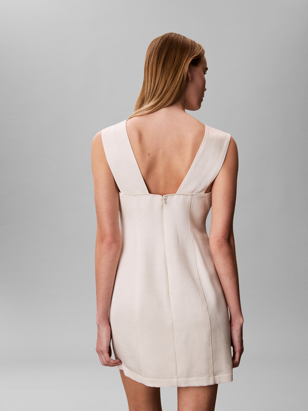 CK Textured Mini Dress, Tofu