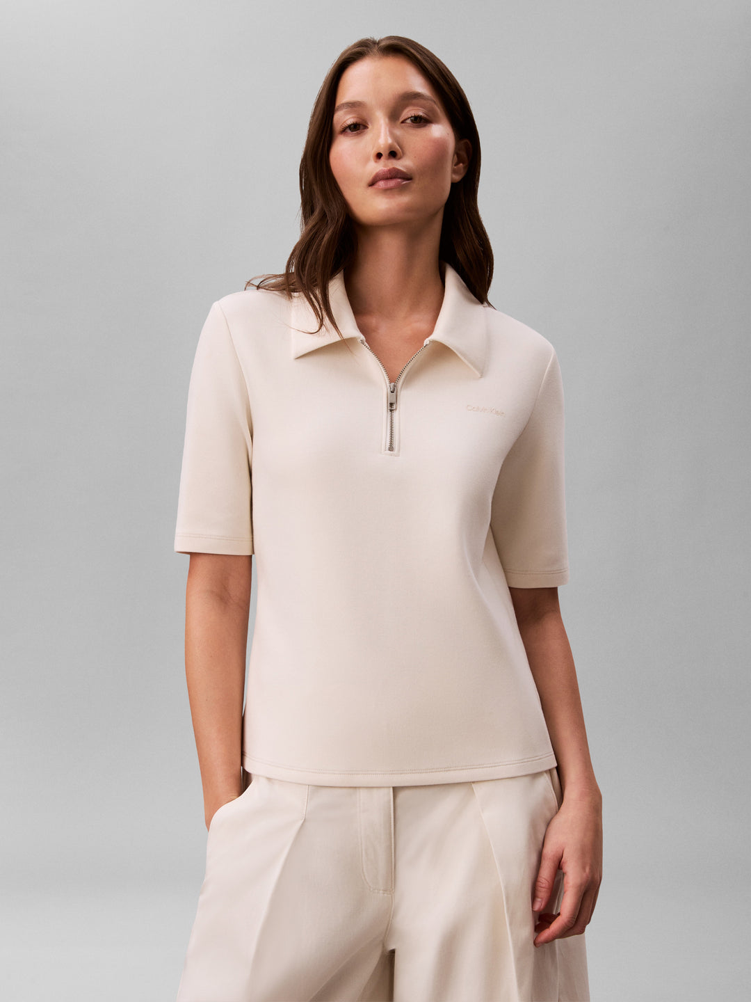 CK Spacer Halfzip Polo, Tofu