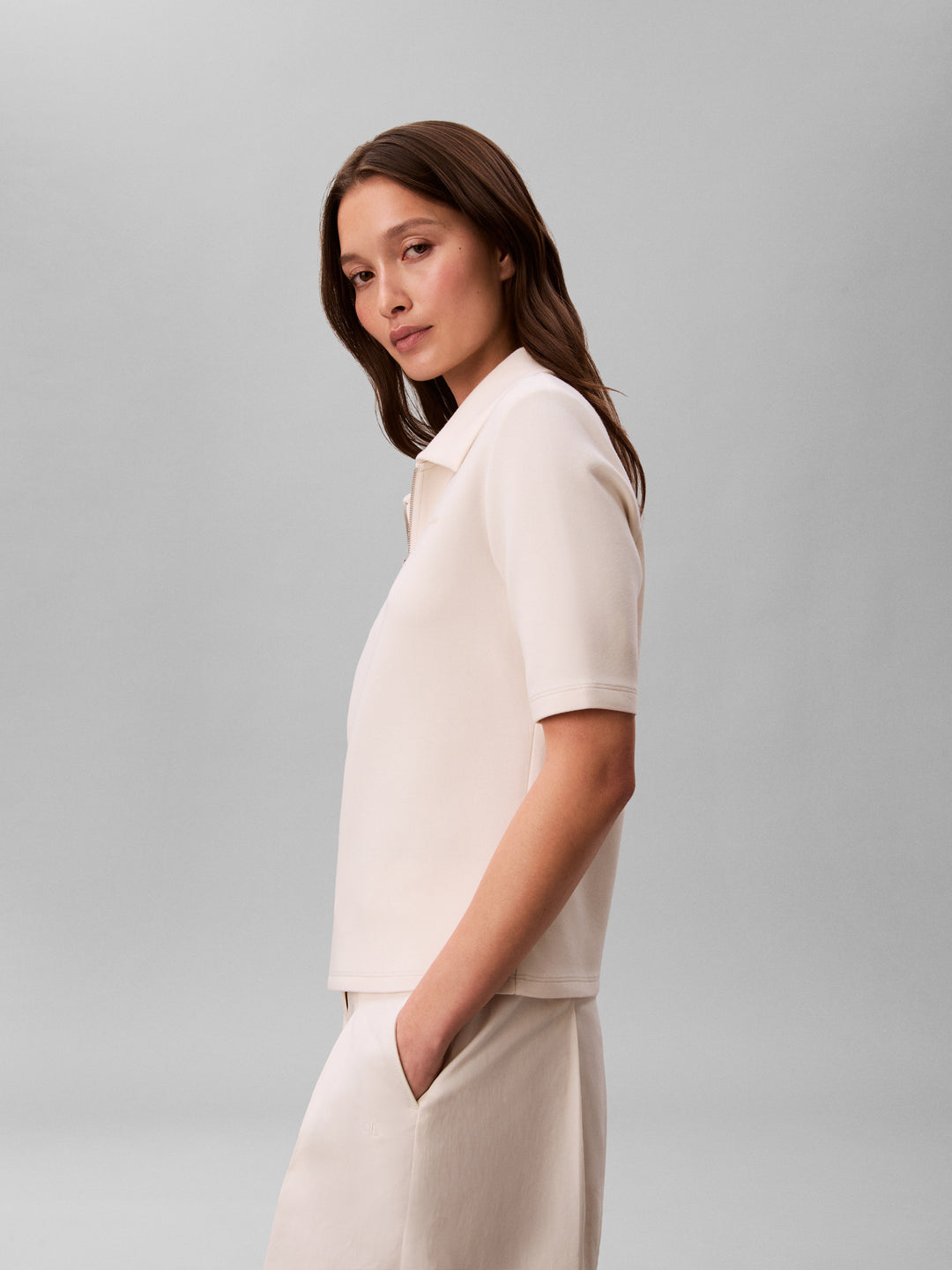 CK Spacer Halfzip Polo, Tofu