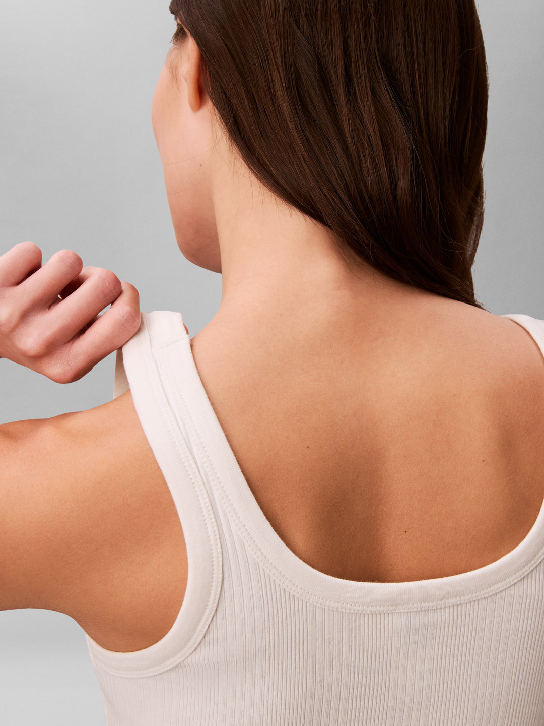 CK Ribbed Cotton Tank, Tofu