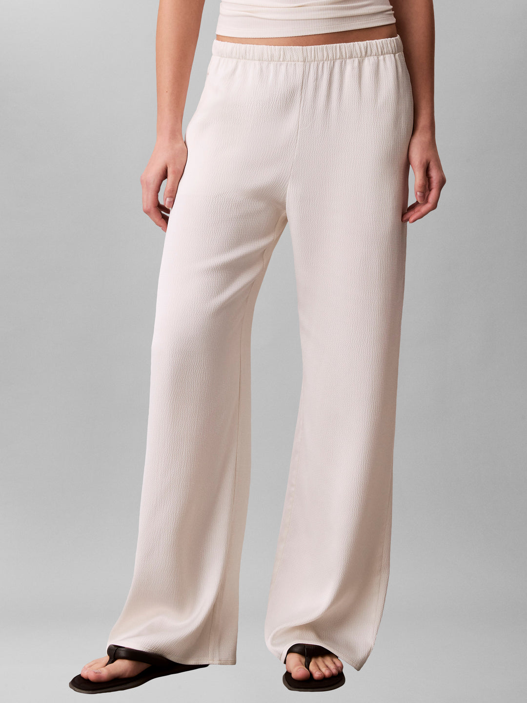 Hammered Satin Trousers, Tofu