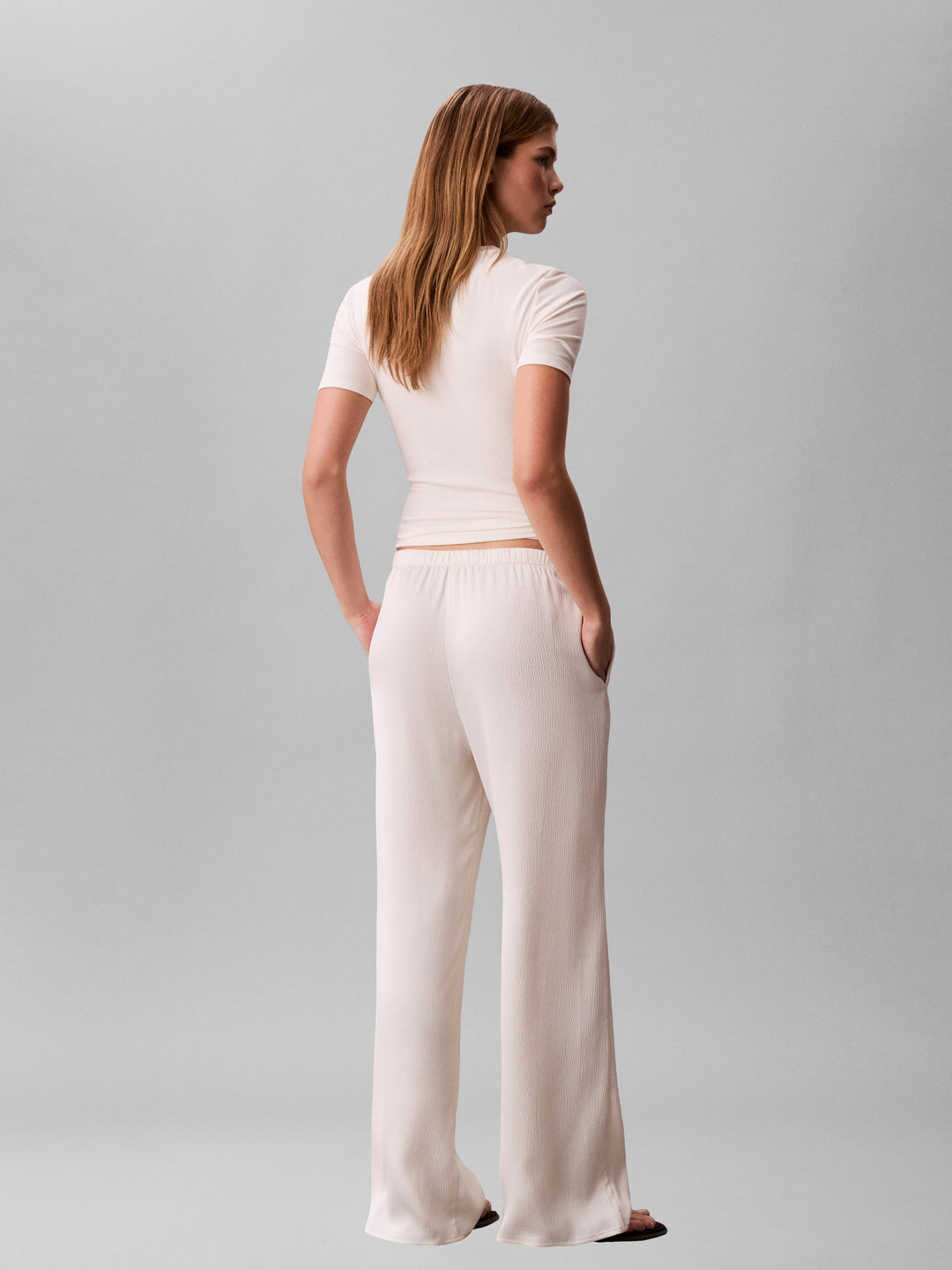 Hammered Satin Trousers, Tofu